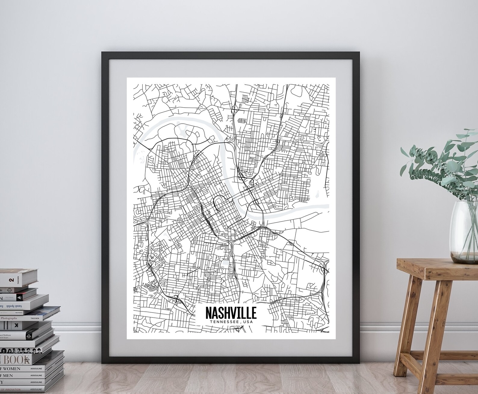 Nashville Tennessee Map Printable Nashville Map Art TN Map - Etsy