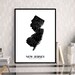 Map of New Jersey Printable New Jersey Map Print Printable - Etsy