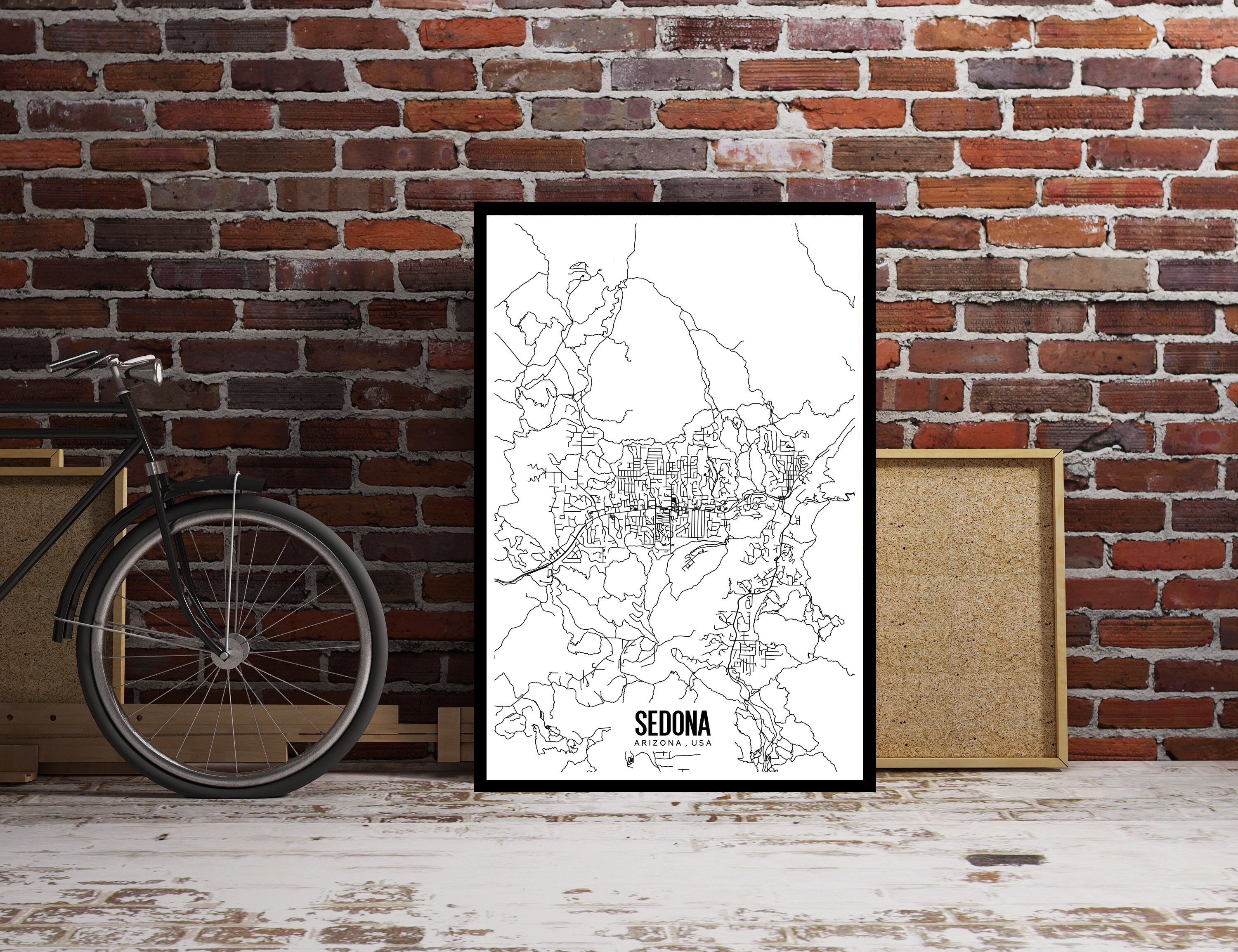 Sedona Arizona Map Printable Sedona Map Poster Sedona Etsy Sedona Arizona Map Printable Sedona Map Poster Sedona Etsy
