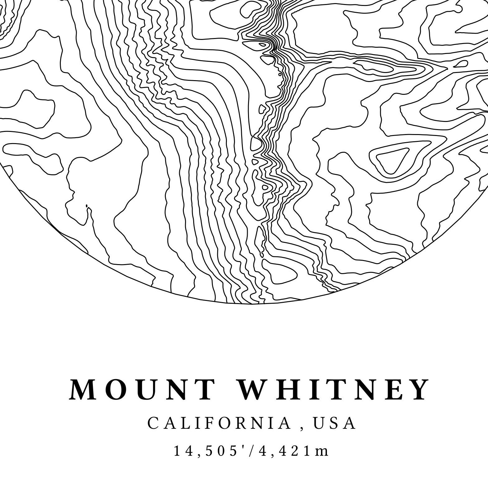 Mount Whitney Topographic Map Mt Whitney Map Mount Whitney Etsy Il Fullxfull.1837550890 163k 