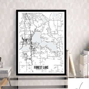 Forest Lake Minnesota Map Printable Printable Map for Office - Etsy