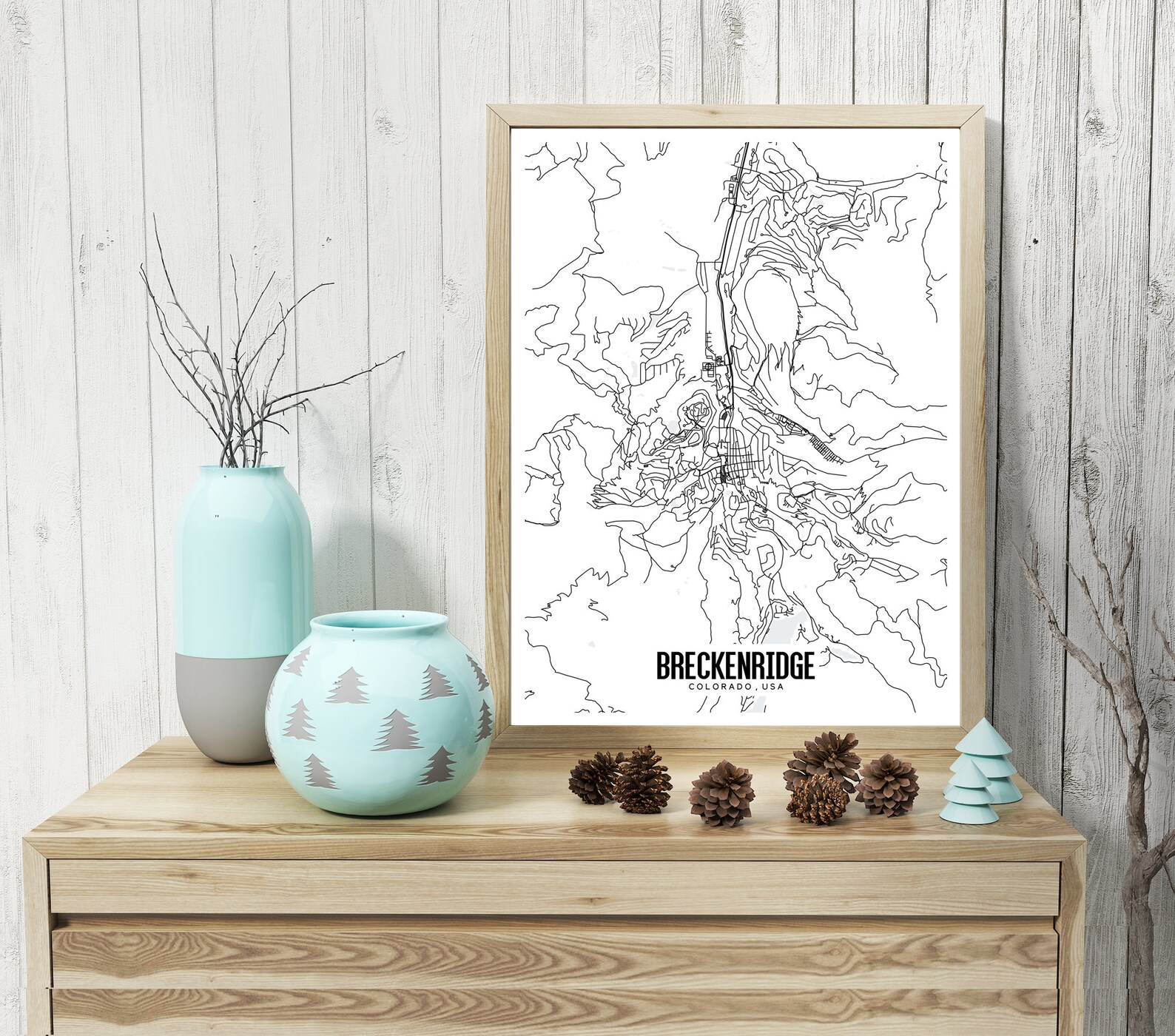 Breckenridge Map Colorado Printable Map Breckenridge Map | Etsy