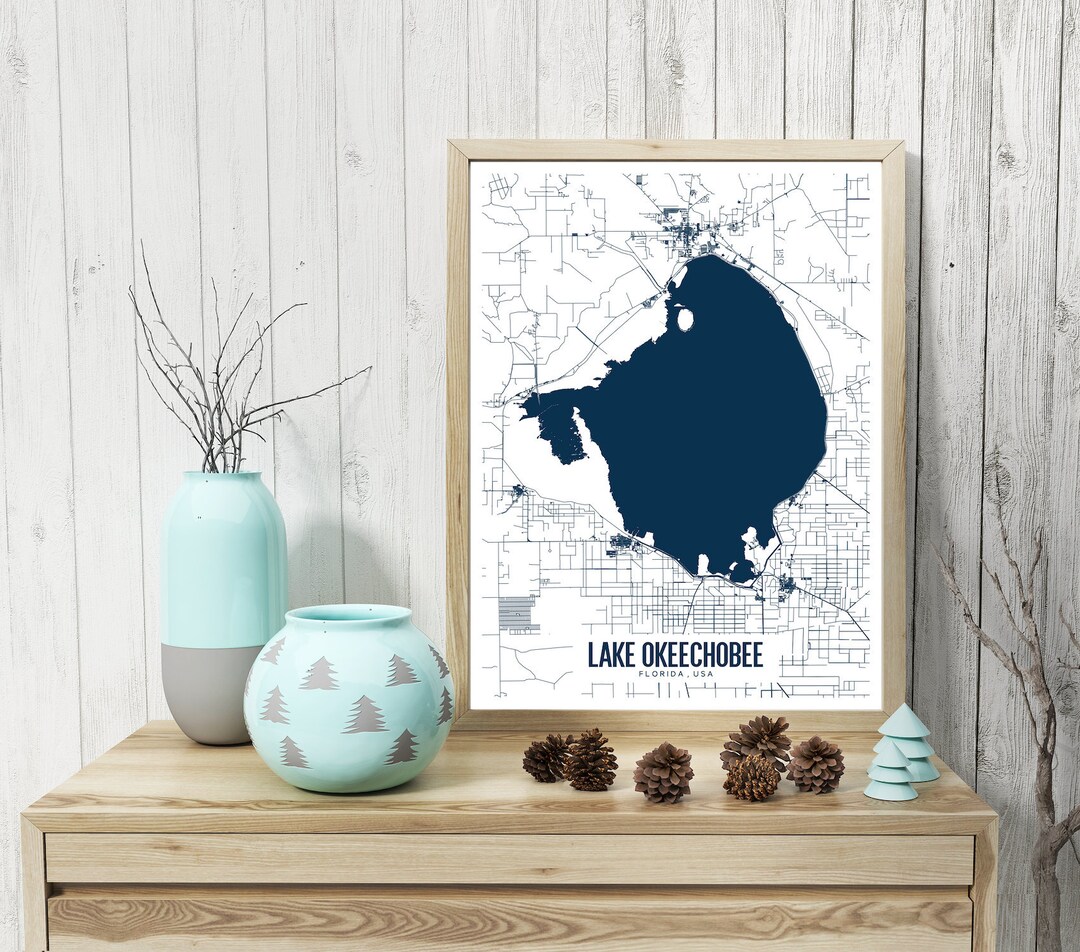 Lake Okeechobee Printable Map, Lake Okeechobee Map, Lake Okeechobee ...