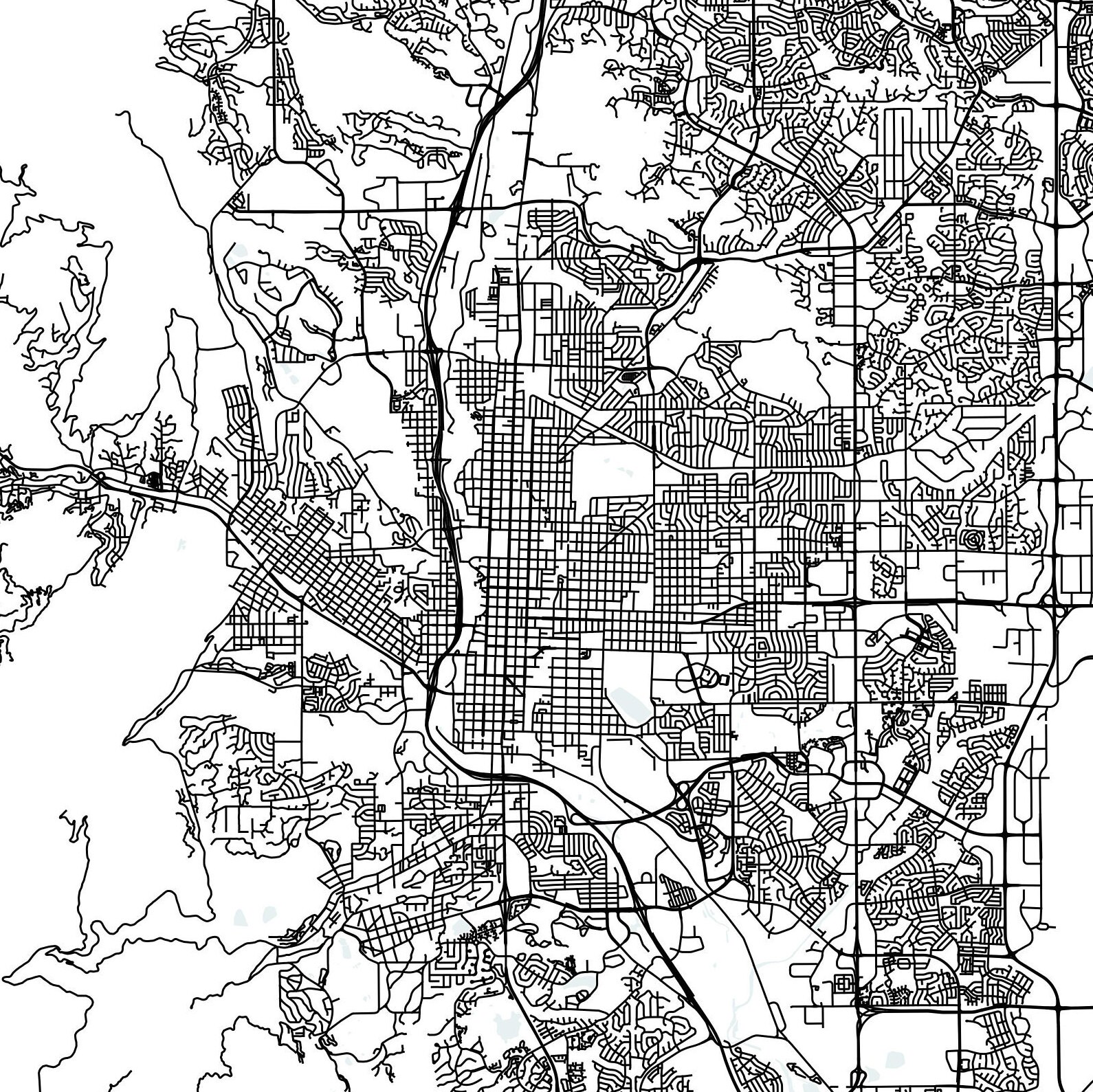 Colorado Springs Printable Map Colorado Springs Colorado | Etsy