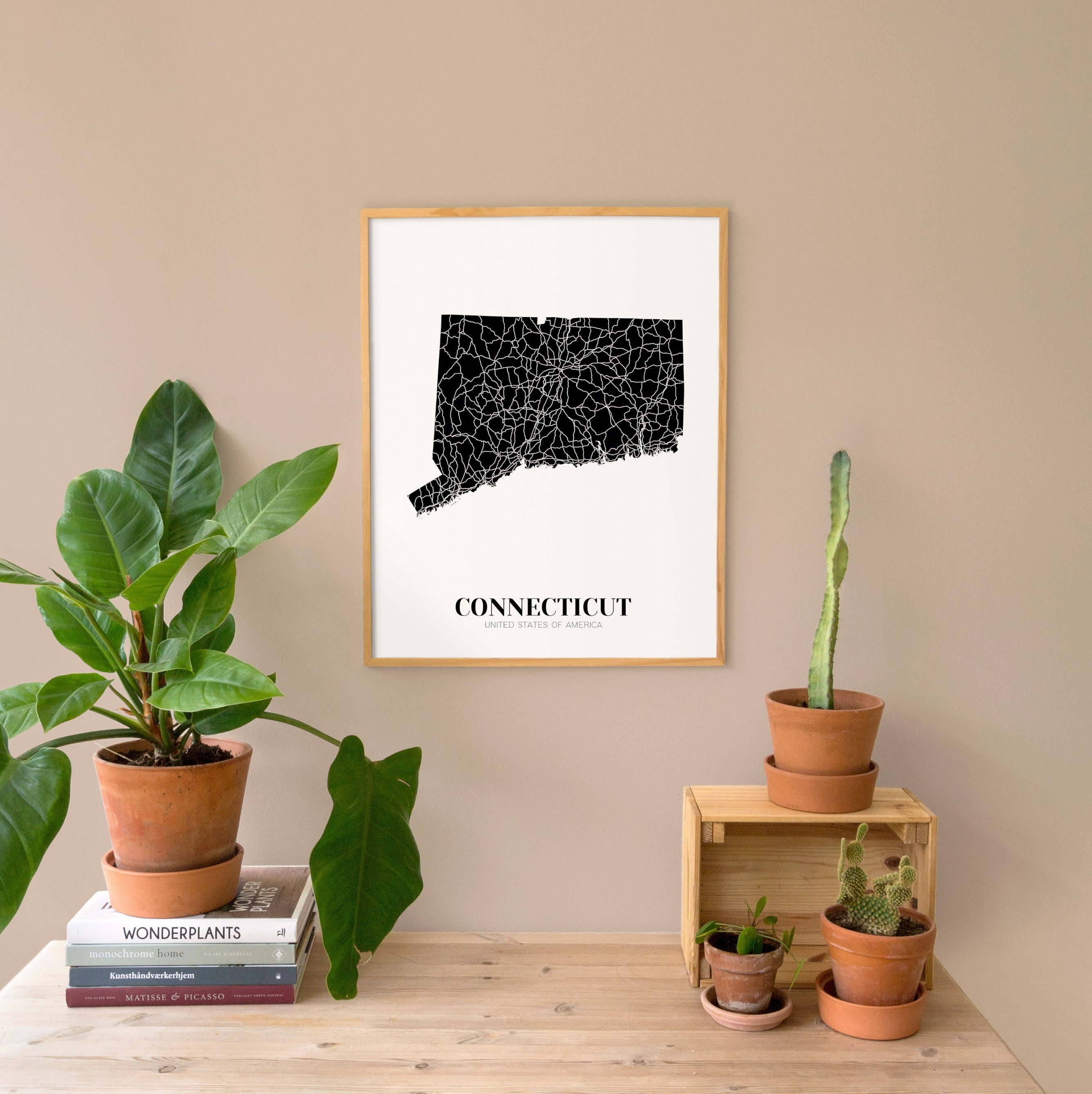 Map of Connecticut Printable Connecticut Map Print Printable - Etsy