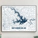 Smith Mountain Lake Printable Map, Smith Mountain Virginia Wall Art ...