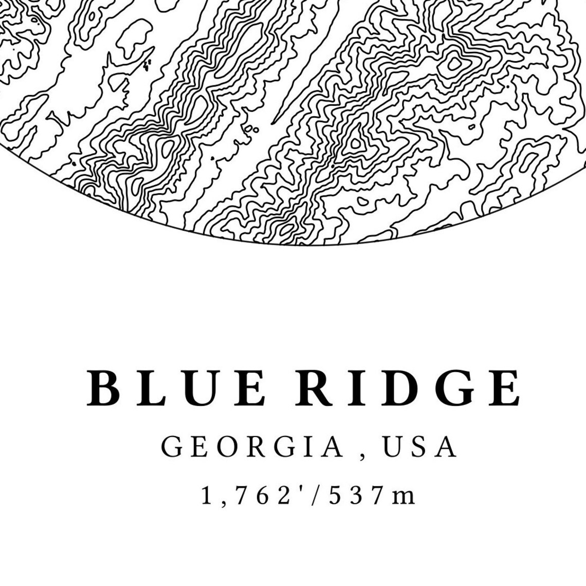Blue Ridge Map Printable Printable Map for Office Etsy