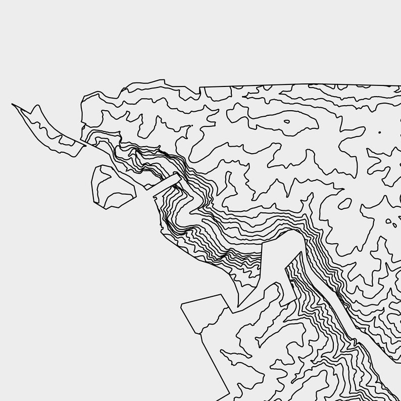 Tallulah State Park Printable Topographic Map Tallulah Etsy