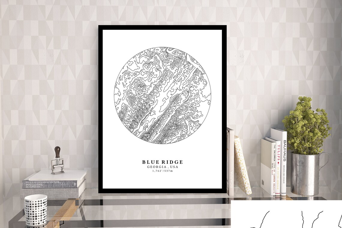 Blue Ridge Georgia Map Printable, Printable Map for Office, Blue Ridge ...