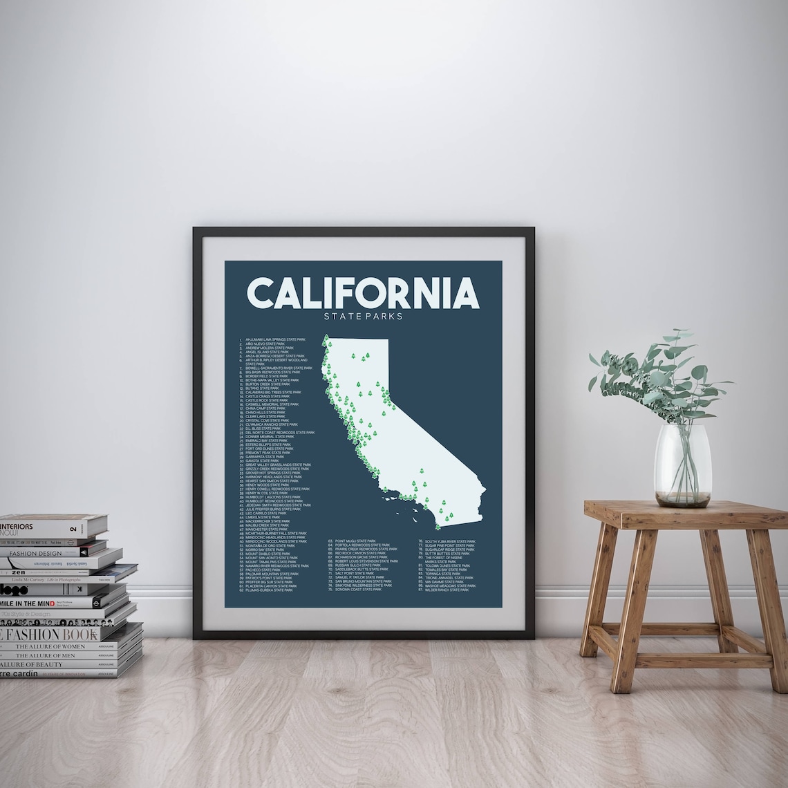 California State Parks Map Printable 16x20 Gift - Etsy
