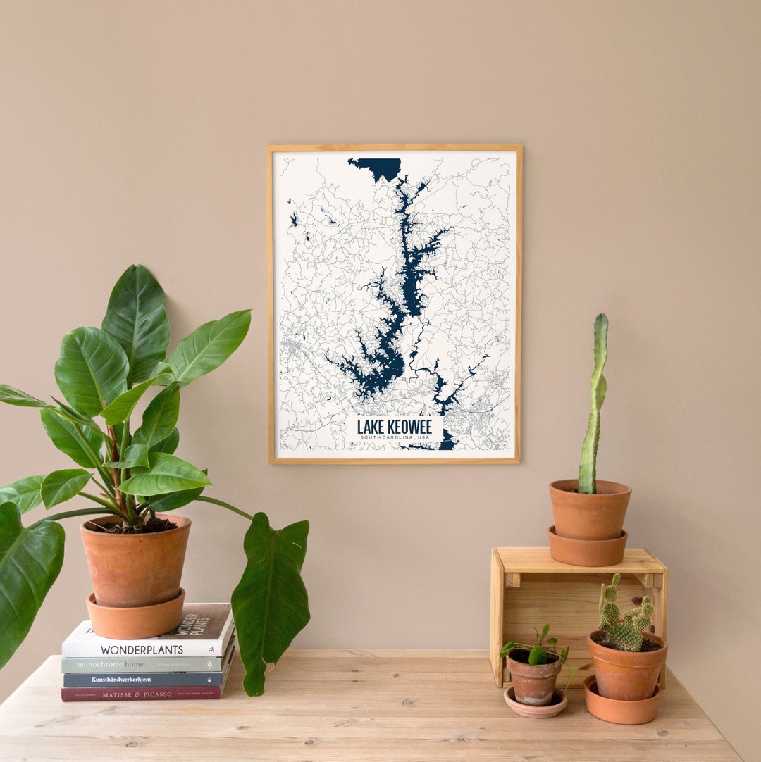 Printable Lake Keowee South Carolina Art