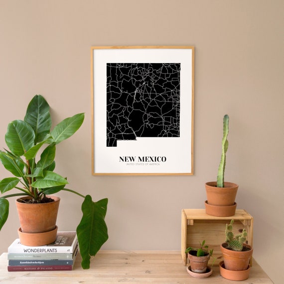 Map of New Mexico Printable New Mexico Map Printable NM Map - Etsy
