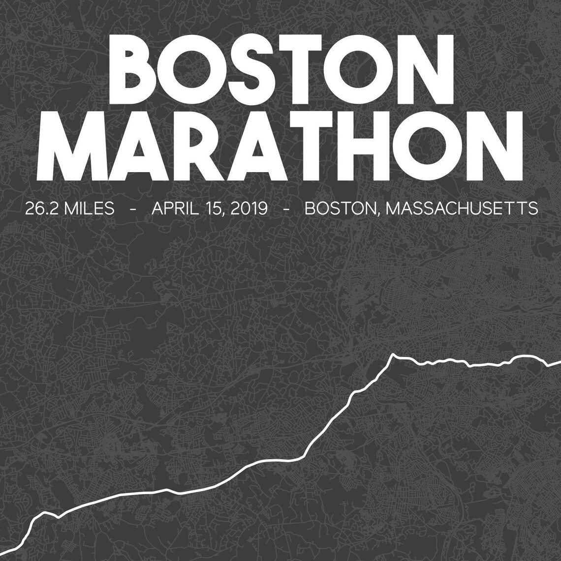 Boston Marathon Course Map 2019 Marathon Printable Map Art Etsy boston-marathon-course-map-2019-marathon-printable-map-art-etsy