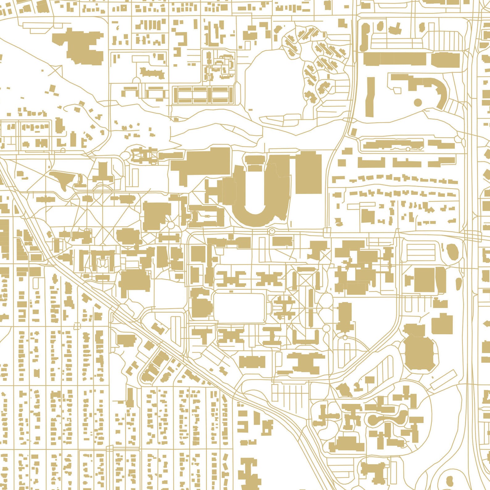 Boulder Colorado Printable Map UC Boulder Campus Map Gift | Etsy