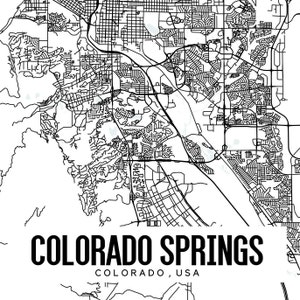 Colorado Springs Printable Map