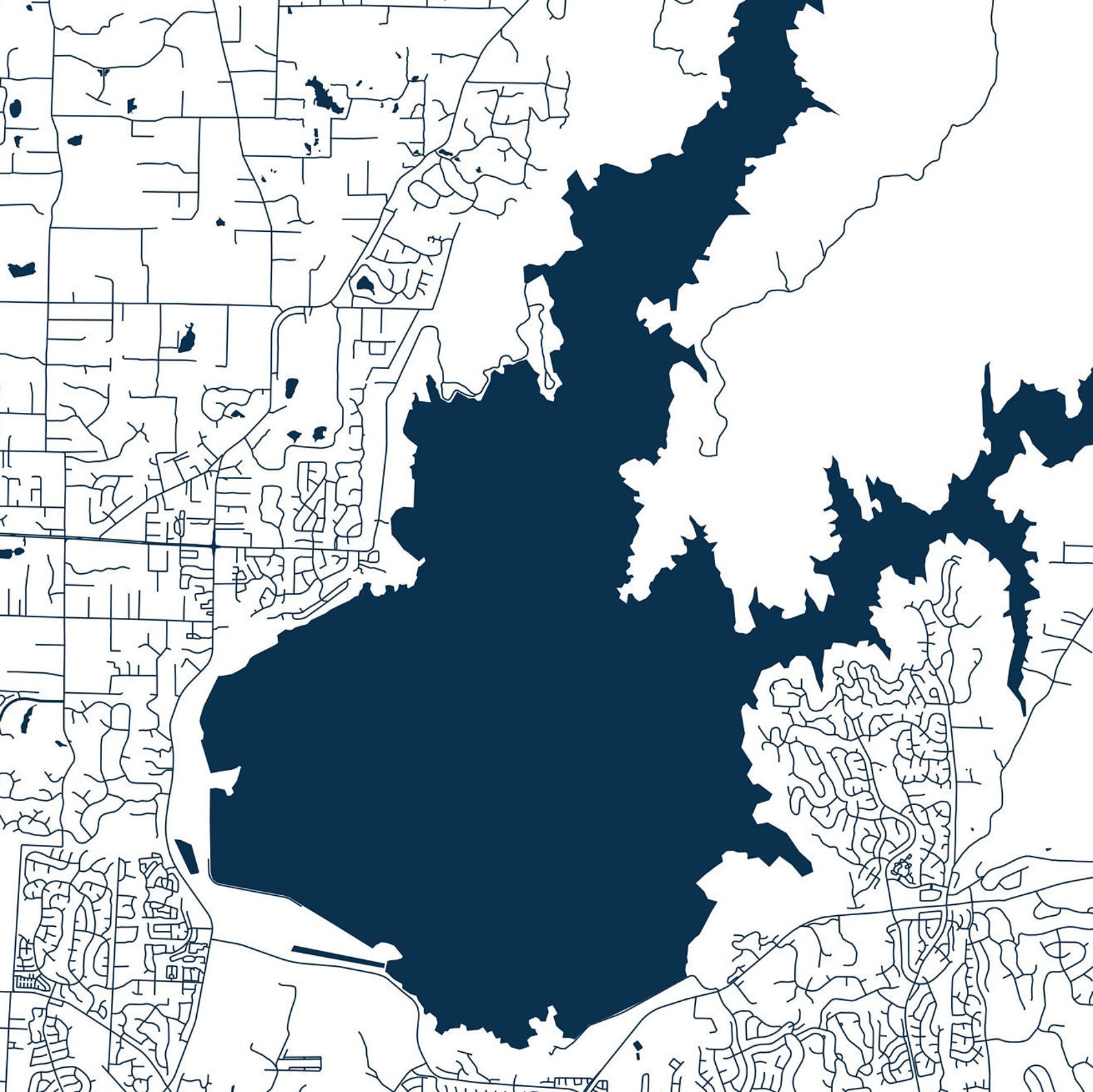 Folsom Lake Printable Map Folsom Lake California Wall Art Etsy 日本