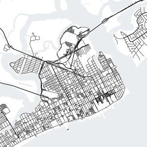 Atlantic City New Jersey Printable Map Atlantic City Map New - Etsy