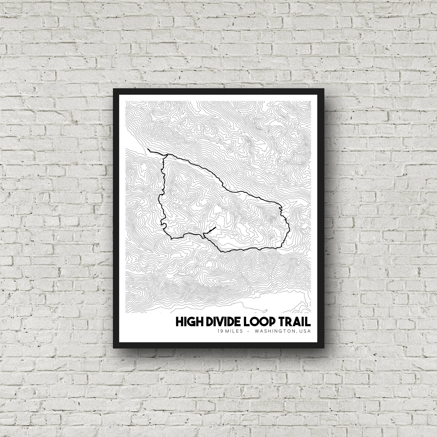 High Divide Loop Map High Divide Loop Trail Topographic Map, Printable High Divide Trail Map ...