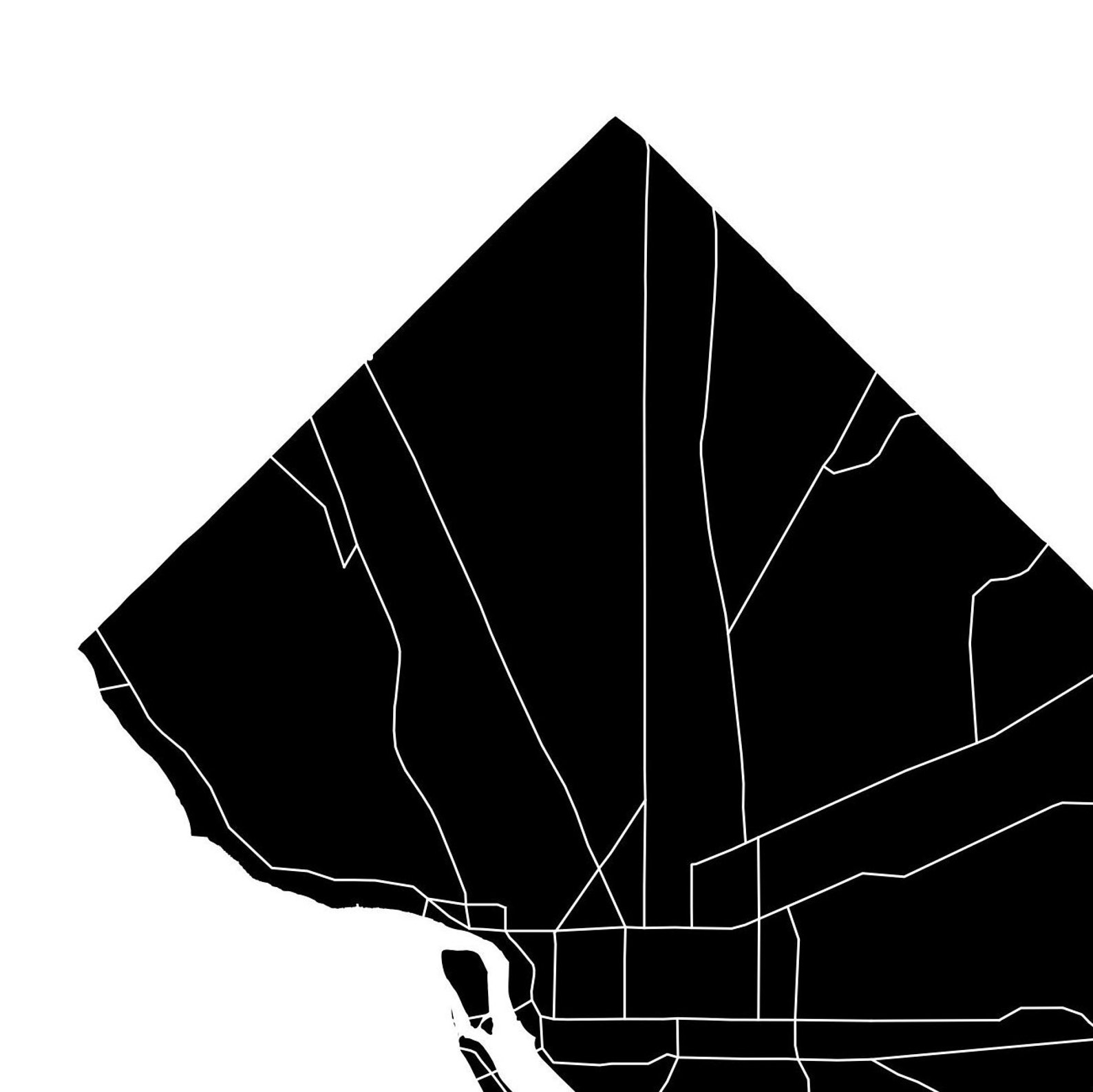 Map of Washington DC Printable DC Map Print Printable DC Map - Etsy