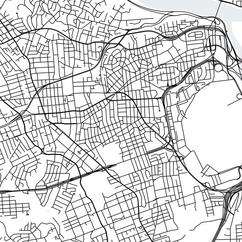 Arlington Virginia Printable Map Arlington VA Map Poster Etsy