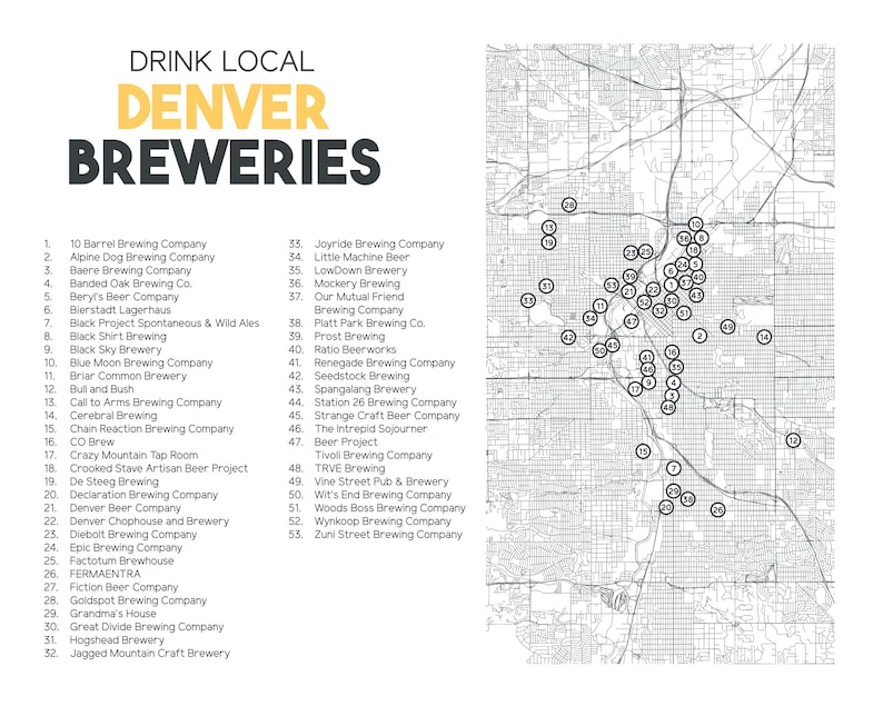 denver brewery tour map