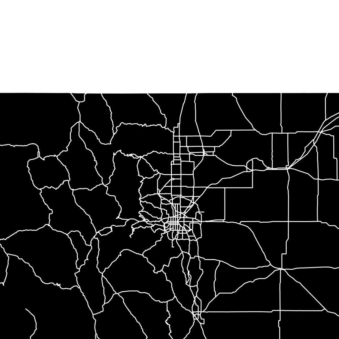 Map of Colorado Printable Colorado Map Print Printable CO - Etsy