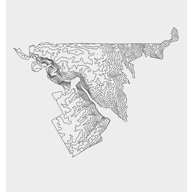Tallulah State Park Printable Topographic Map Tallulah Etsy