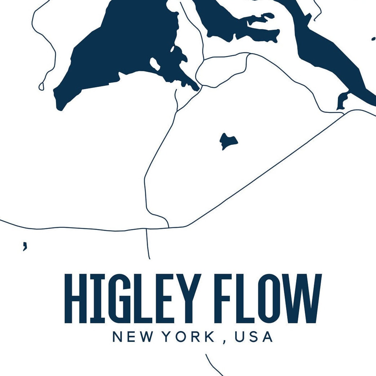 Higley Flow Printable Map Higley Flow NY Map Higley Flow Etsy