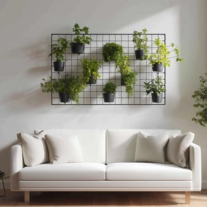 Large Wire Wall Grid, Wall Grid for Plants, Mesh Memo Board, Big MemoBoard, Hanging Plant Wall, Indoor plant wall, Metal Grid