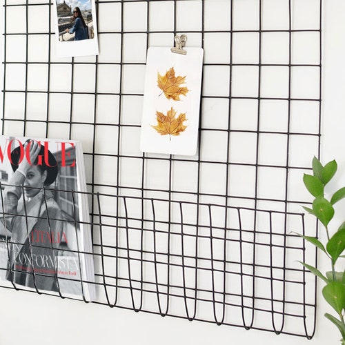 Black Wire Wall Grid SHELF Free Clips Wire Mesh Memo Etsy Australia