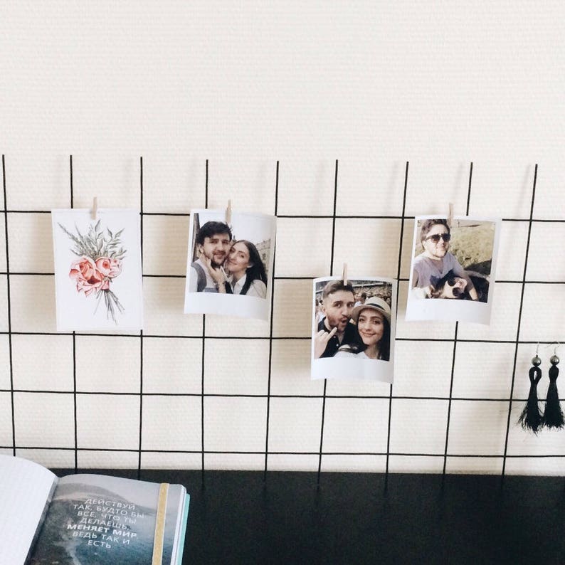 Black Wire Wall Grid FREE Clips Wire Mesh Memo Board Notice Etsy