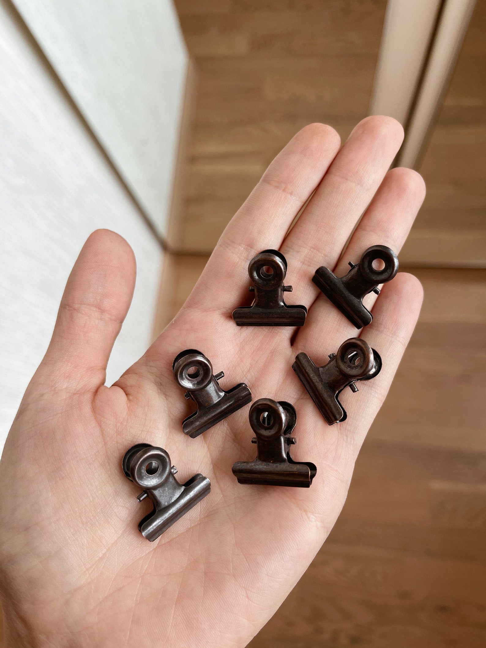 10 PCS Metal Copper Clips Old Copper Metal Binder Clips Wire Etsy