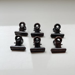 10 clip in rame metallico PCS, vecchie clip leganti in metallo rame, griglia a parete metallica, scheda memo in rete fotografica oro