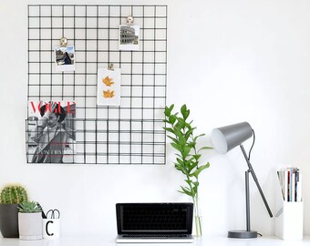 Large Wire Wall Grid, Wall Grid for Plants, Mesh Memo Board, Big