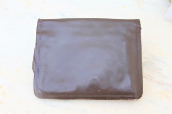 1970s Brown Ferragamo Shoulder Bag With Goldtone … - image 3