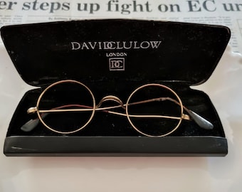 アンティークゴールドフィルドラウンド眼鏡：Melior社製 ドイツ製 1920