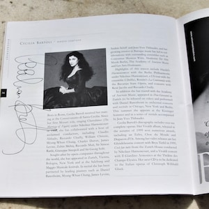 Concert Programme Signed by Cecilia Bartoli the Great Italian Mezzo Soprano