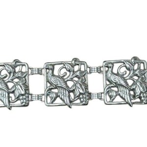 Sterling Silver Bird Bracelet 8 inches