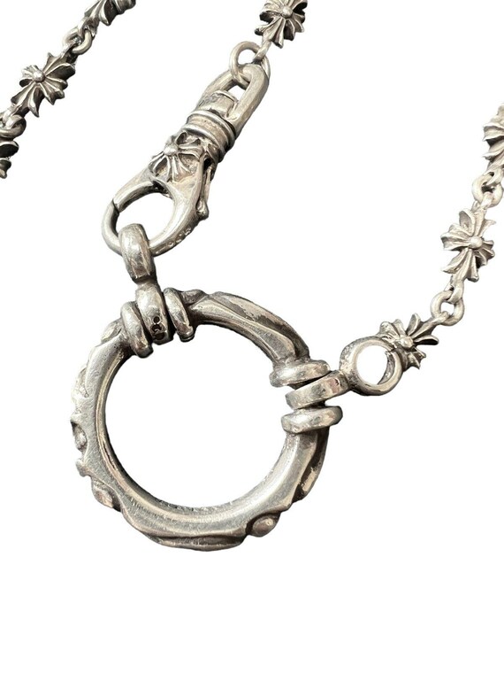 Chrome Hearts 925 Silver Tiny Multiple Cross Necklace With Chrome Hearts 925 Silver Tiny Multiple Cross Necklace With