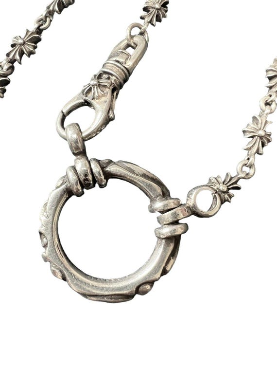 Chrome Hearts 925 Silver Tiny Multiple Cross Necklace With