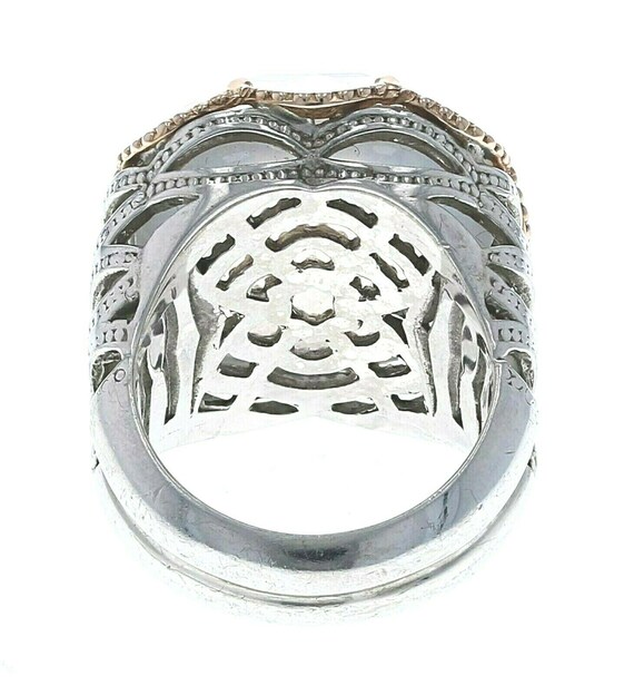 Bold Woven Crescent Ring featuring Chalcedony Wit… - image 4