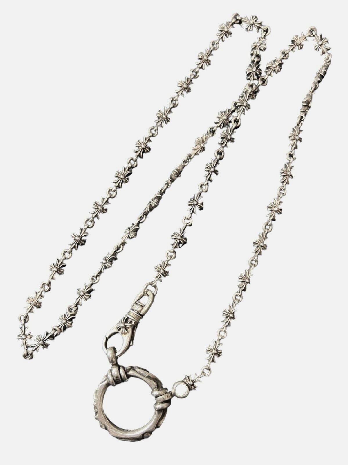 Chrome Hearts 925 Silver Tiny Multiple Cross Necklace With