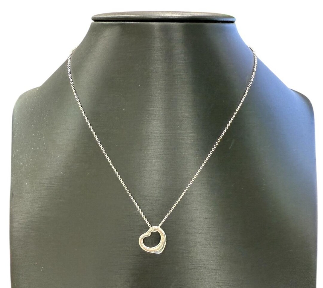 Tiffany & Co. Elsa Peretti Sterling Silver Open Heart Pendant
