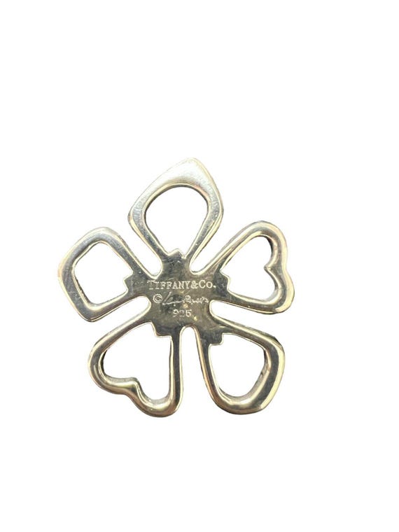 Tiffany & Co. Sterling Silver Flower Pendant Signed Elsa Paretti