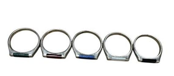 Sterling Silver Multicolor Stackable Rings size 8 - image 4
