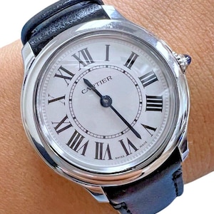 Cartier Ronde Must De Cartier Quartzo Mostrador Prateado Relógio Feminino WSRN0030