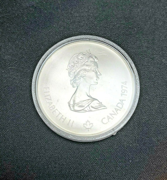 1974 Canada 5 Dollar Silver 1976 Montreal Olympic 