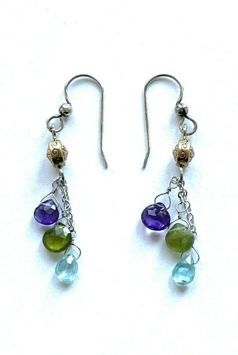 Brighton Eye Candy Multi Color Bead Triple Strand Necklace and Earring Set image 2