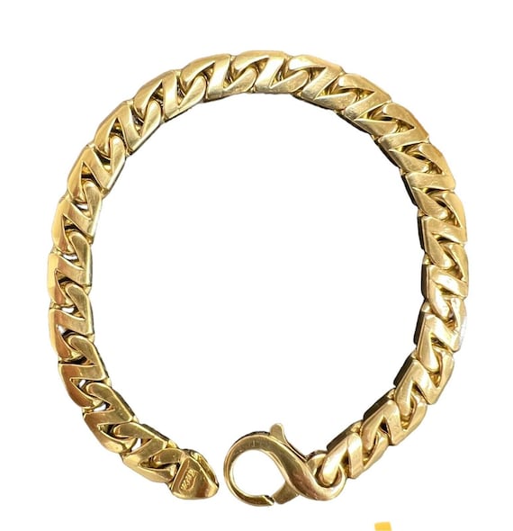 Tiffany and Co. 18kt 750 Yellow Gold Cuban Link Bracelet 8.5