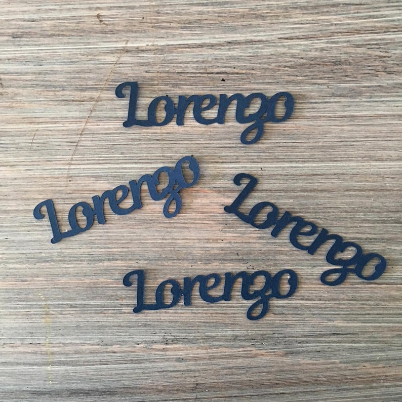 Custom Name Confetti Personalized Customized Confetti Script Etsy